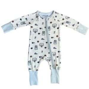 Baby Sprouts Footless Romper - Hoops